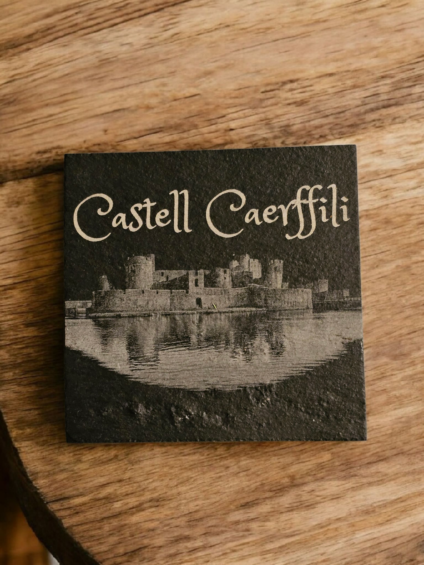 Laser-Engraved Welsh Slate Coaster – 4” x 4”