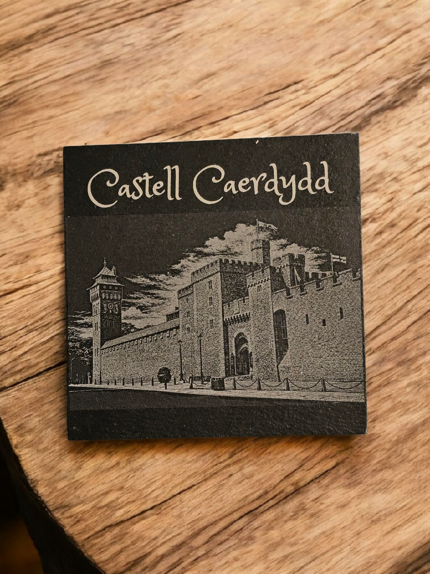 Laser-Engraved Welsh Slate Coaster – 4” x 4”