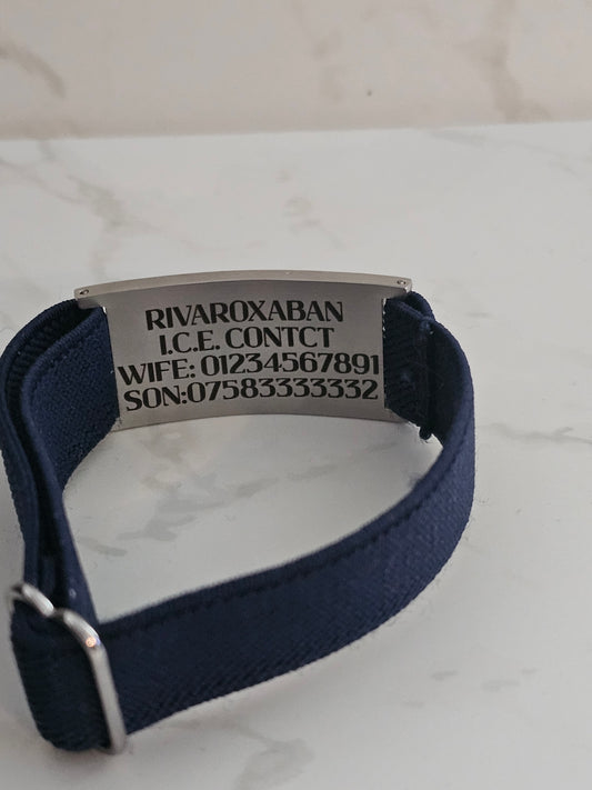 Personalised ID Bracelet/ Custom Engraved Alert Bracelet