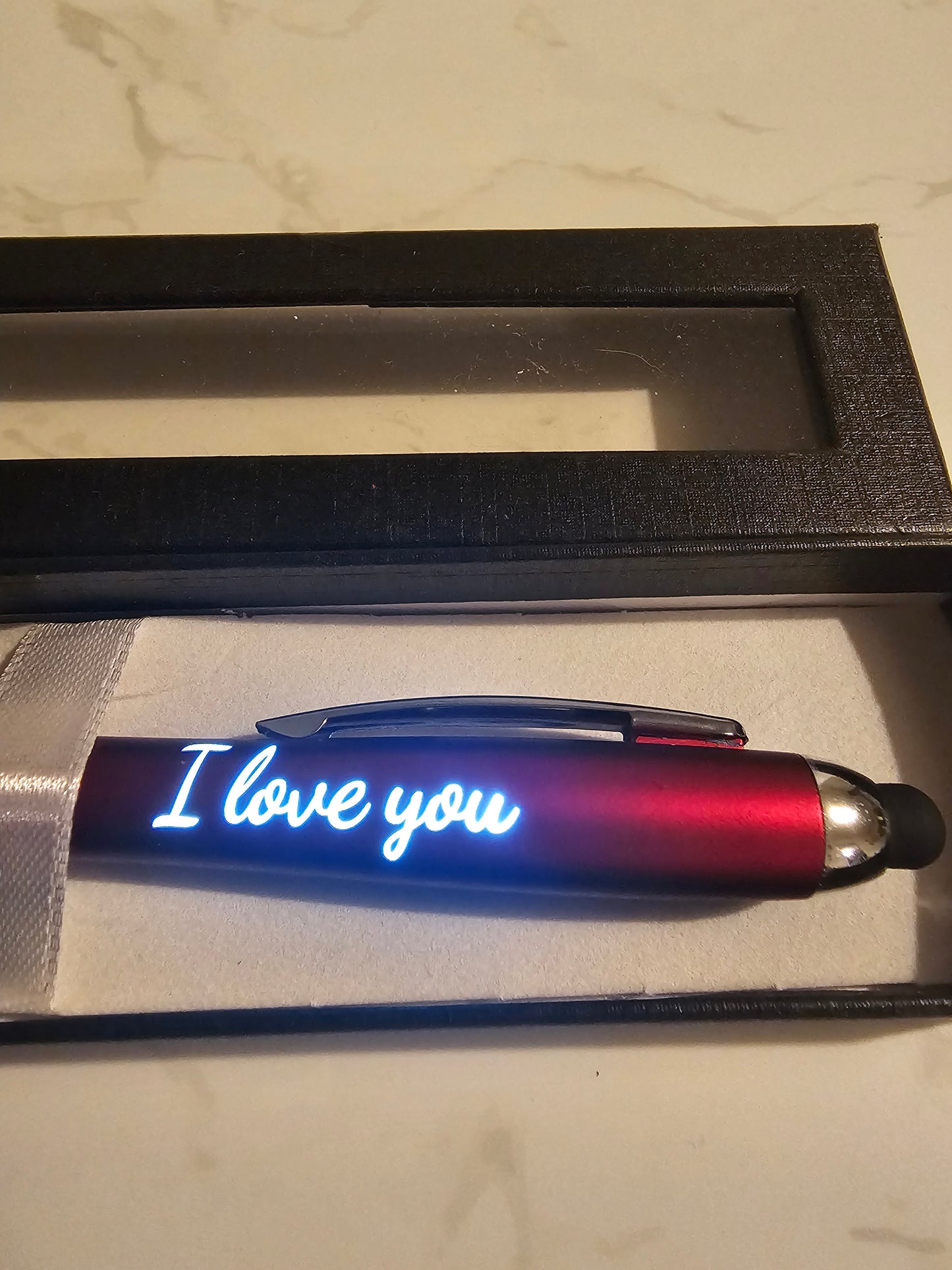 Personalised Engraved LED Pen with Gift Box