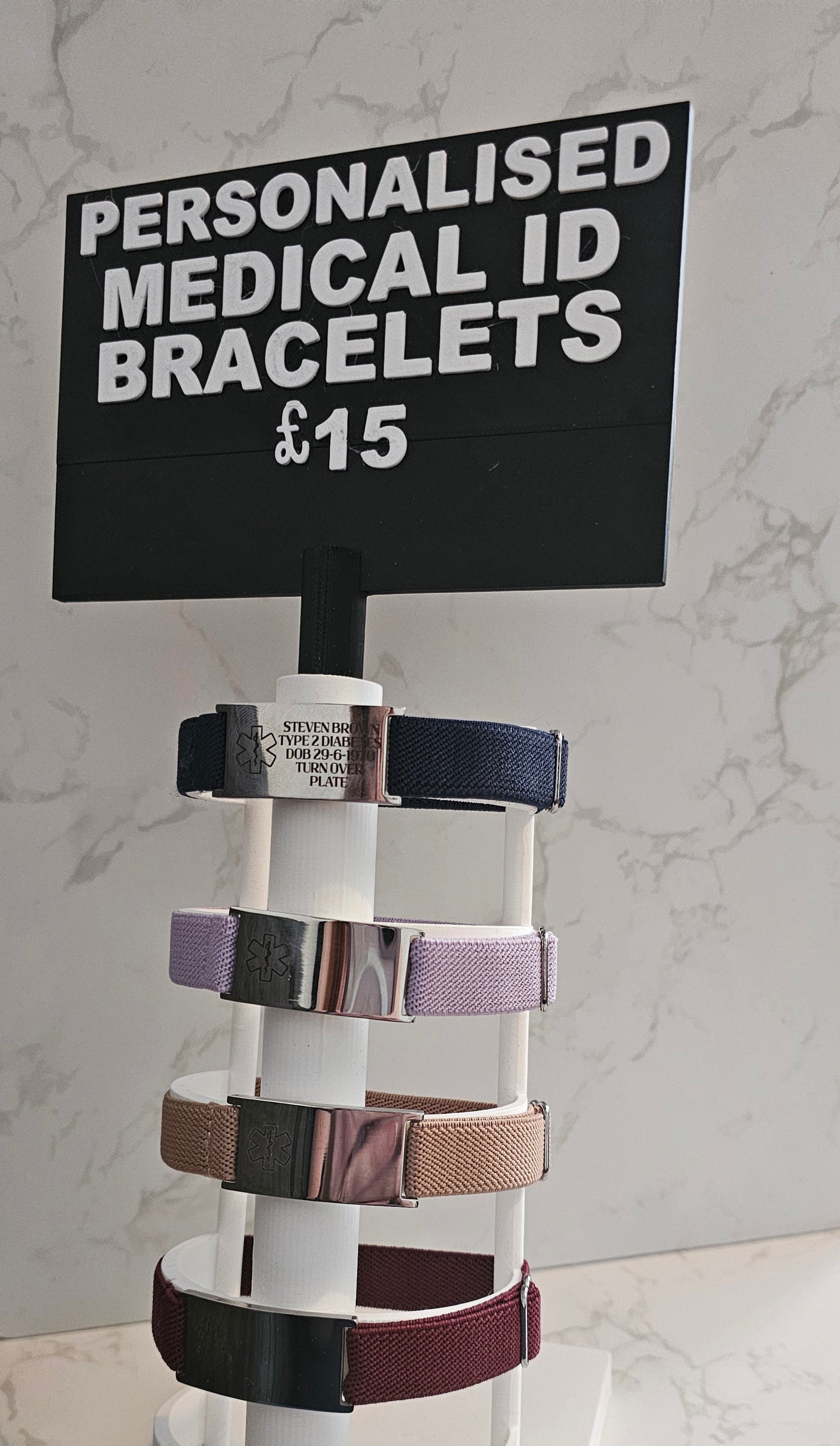 Personalised ID Bracelet/ Custom Engraved Alert Bracelet